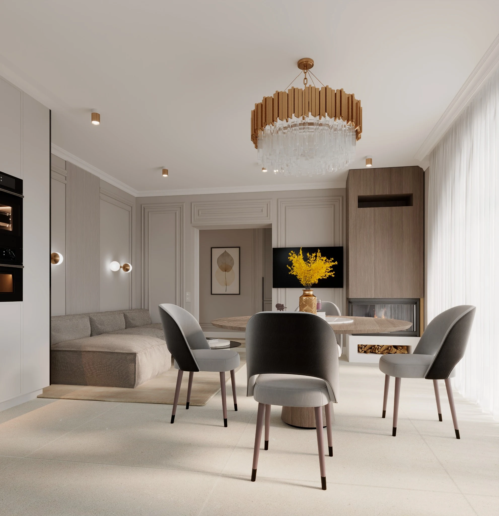 Casa Ciorescu — 105 m² — Living împreună cu bucătărie — 7