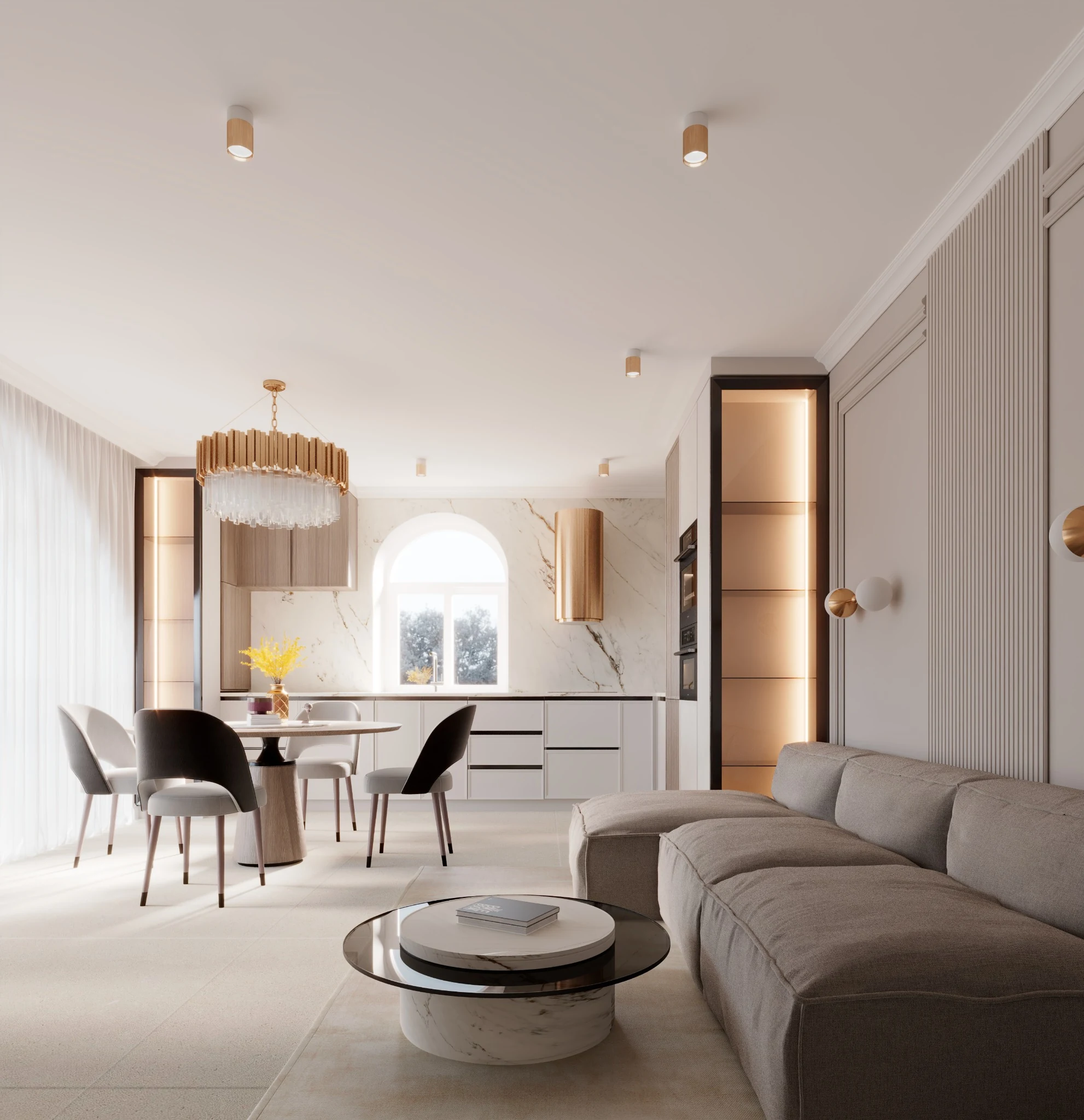 Casa Ciorescu — 105 m² — Living împreună cu bucătărie — 8