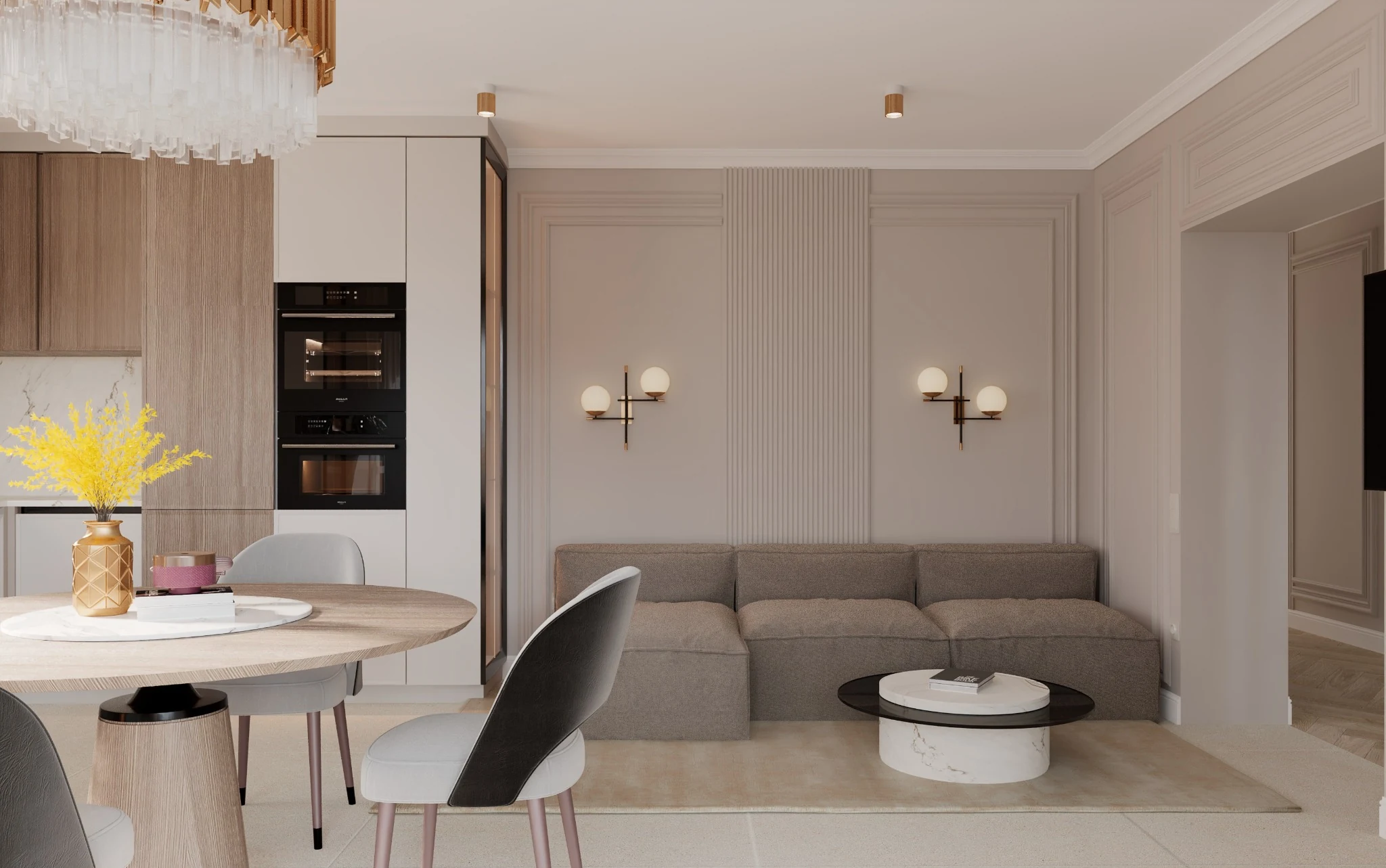 Casa Ciorescu — 105 m² — Living împreună cu bucătărie — 10