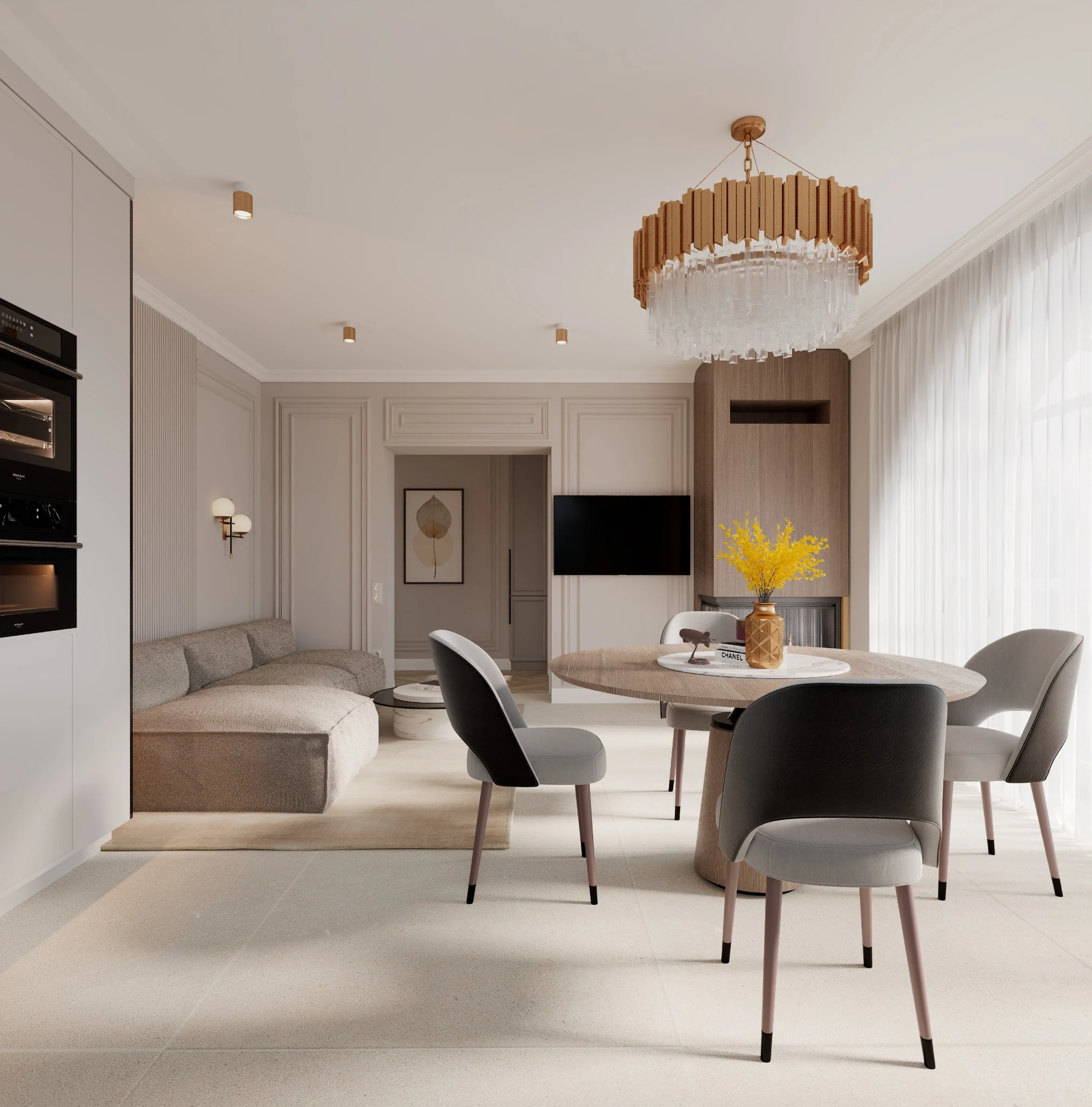 Casa Ciorescu — 105 m² — Living împreună cu bucătărie — 12